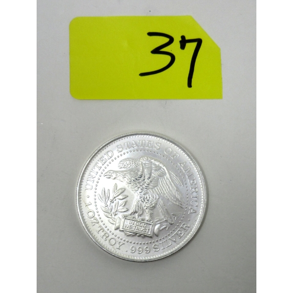 1 Oz .999 Silver Eagle Trade Unit Round 