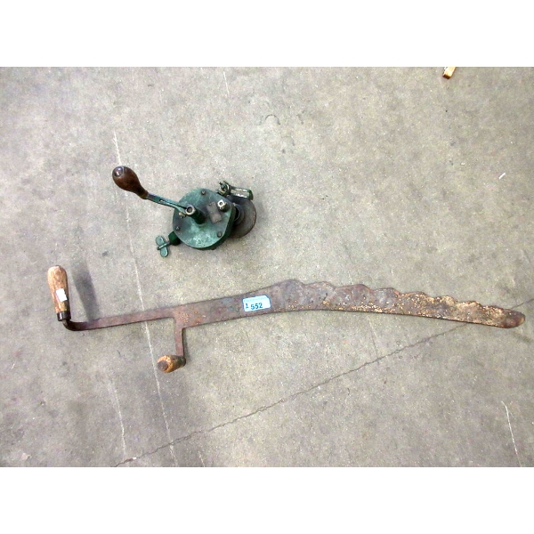 Vintage Hay Saw & Atlas Hand Crank Grinder