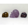 Image 2 : 3 Hand-Carved 3D Gemstone Skulls 