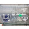 Image 1 : Vintage Blue Glass Ashtray & 7 Candle Holders
