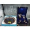 Image 1 : Crystal decanters and Silverplated Items