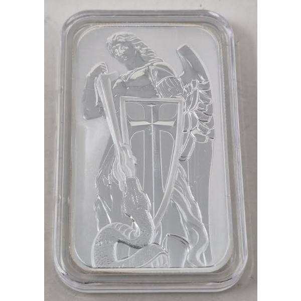 1 Oz .999 Silver Archangel Michael Bar 