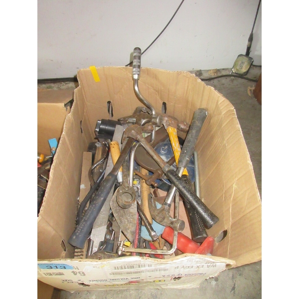 Large Box of Preowned Hand Tools - As Is