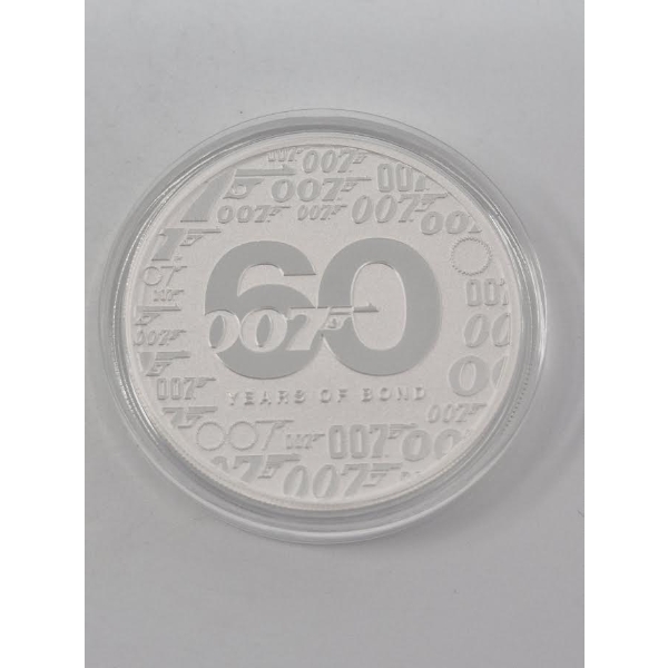 1 Oz .9999 Silver 2022 James Bond 007 Coin