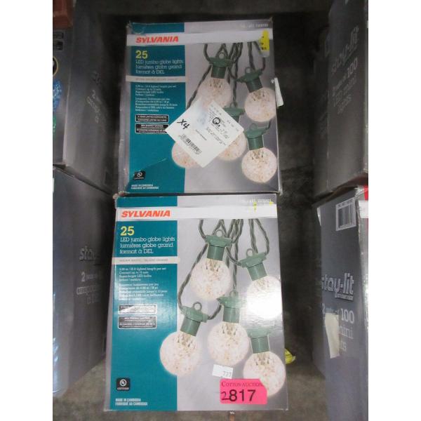 2 Sylvania LED Jumbo Globe Light Strings