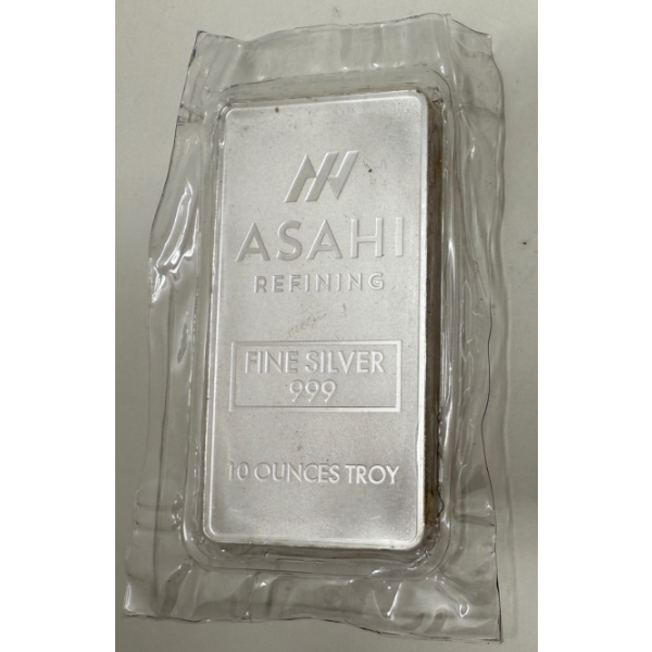 10 Oz .999 Silver Asahi Refining Mint Bar