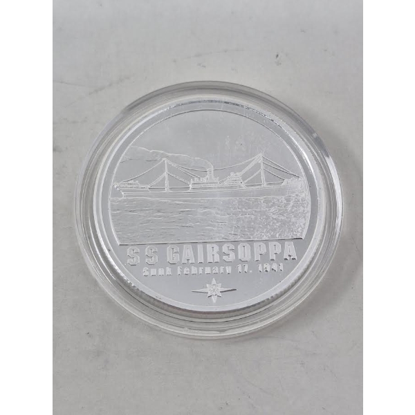1 Oz .999 Silver Certified SS Gairsoppa Round 