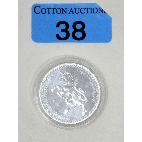 1 Oz .9999 Silver 2023 Scottish Unicorn Coin