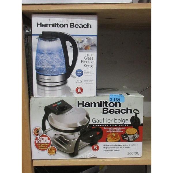 Hamilton Beach Waffle Maker & Glass Kettle
