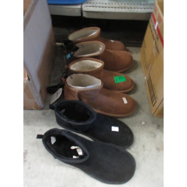 3 New Pairs of Women's Fleece Lined Ankle Boots
