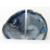 Image 1 : Blue Polished Brazilian Crystal Agate Bookend Set