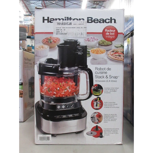 Hamilton Beach Stack & Snap 10 Cup Food Processor
