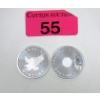 Image 1 : 2 x 1/2 Oz .999 Silver Sunshine Minting Rounds 