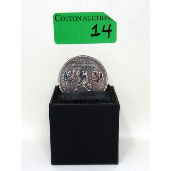 1 Oz .9999 Silver 2010 Olympic HOCKEY Coin 