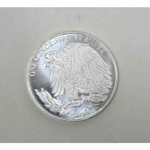 1 Oz .999 Silver Saint Gaudens Round 