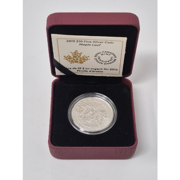 Half Oz .9999 Silver 2015 Canada Maple Leaf Coin