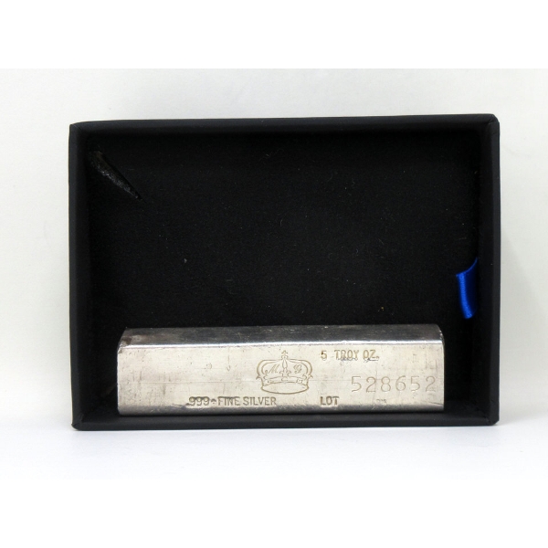 Vintage 5 Oz .999+ Silver California Crown Mint Kit Kat Bar 