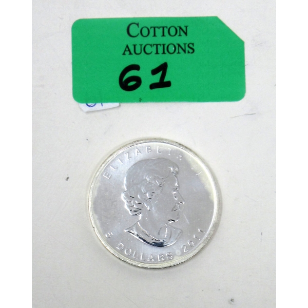 1 Oz .9999 Silver 2011 Canada Maple Leaf Coin 