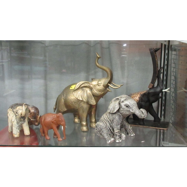 1 Elephant Bank & 5 Elephant Statues