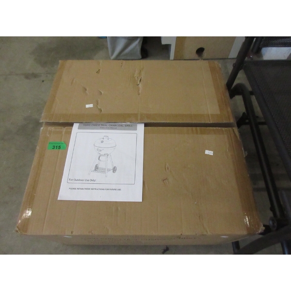 Topo-Chico Teal Charcoal Grill in Box