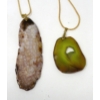 Image 2 : Stone Necklace and 6 Polished Agate Pendants