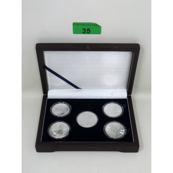 5 Oz .9999 Silver 2023  World Coin Collection Set 