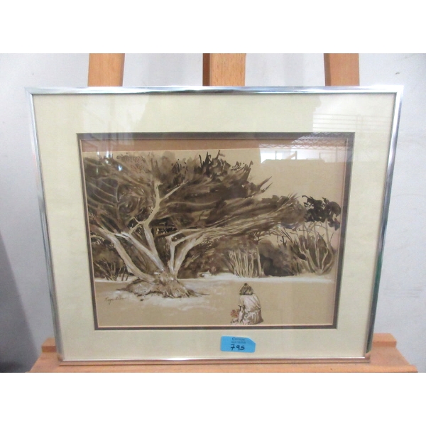 Original Raymond Chow Ink Drawing