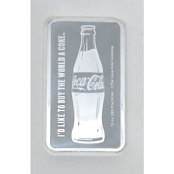 10 Oz .999 Silver Coca-Cola Bar 