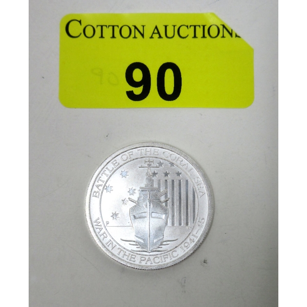 1/2 Oz .999 Silver 2015 Battle of the Coral Sea