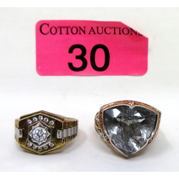 2 x Sterling Silver Estate Rings 