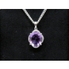 Image 1 : 4.5 CT Amethyst & Diamond Pendant