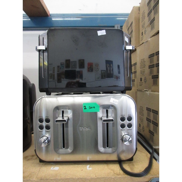 1 T-fal & 1 Oster 4-Slice Toaster - Preowned