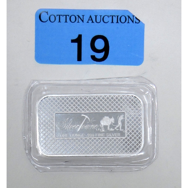 1 Oz .999 Silver Miner/Mule SilverTowne Bar 