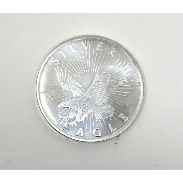 Vintage 1 Oz .999 Silver Eagle/Sunshine Minting Round 