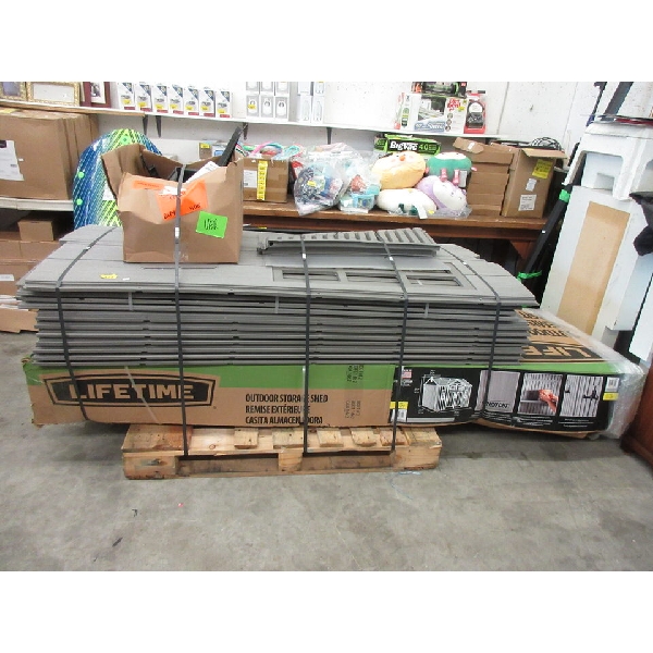 Skid of Life Time Garden Shed Parts