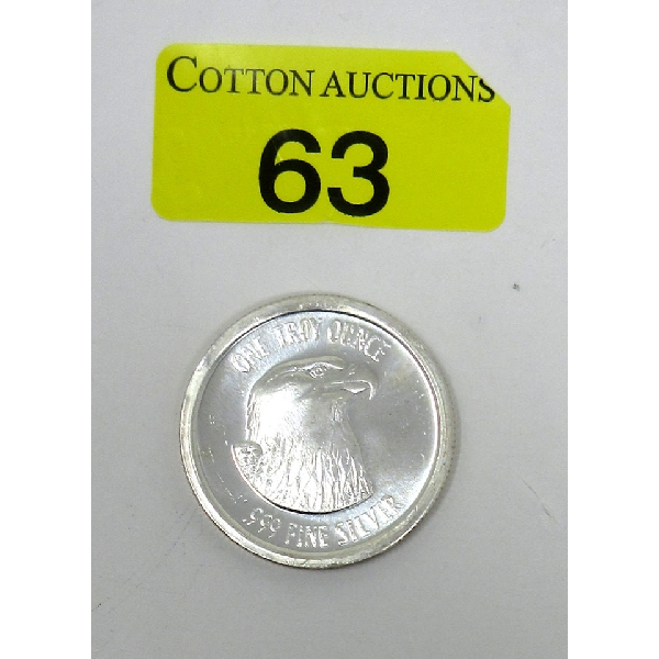 1 Oz .999 Silver Bald Eagle Round 