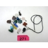 Image 1 : 15 New Polished Gemstone Pendants & 1 Neck Cord
