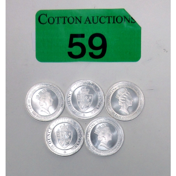 5 x 1/10 Oz .999 Silver 2022 GUINEA Coins 