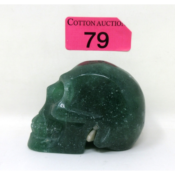 1514 CT 3D Artist Hand Carved Donglin Jade Quartz Skull 