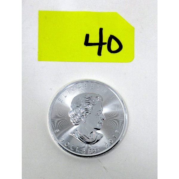 1 Oz .9999 Silver 2017 Canada Maple Leaf Coin 