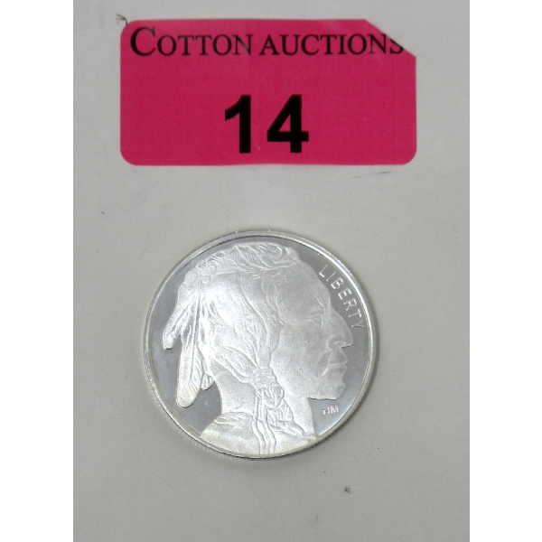 1 Oz .999 Silver Liberty 2-Sided Art Round 