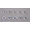 Image 1 : Uncut sheet 10 x 1 Oz .9999 Silver Maple Leaf Coins 