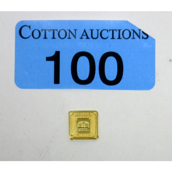 1 Gram .9999 Fine Gold Geiger Mint Bar 