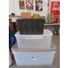 Image 1 : 3 Large Totes with Lids - Preowned - As Is