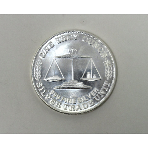 1 Oz .999 Silver Trade Unit/Eagle Round 