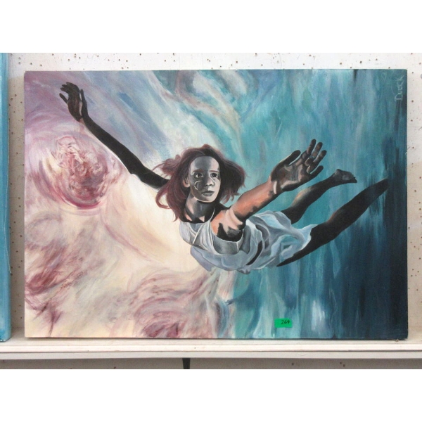 Original Signed Acrylic on Canvas Painting 