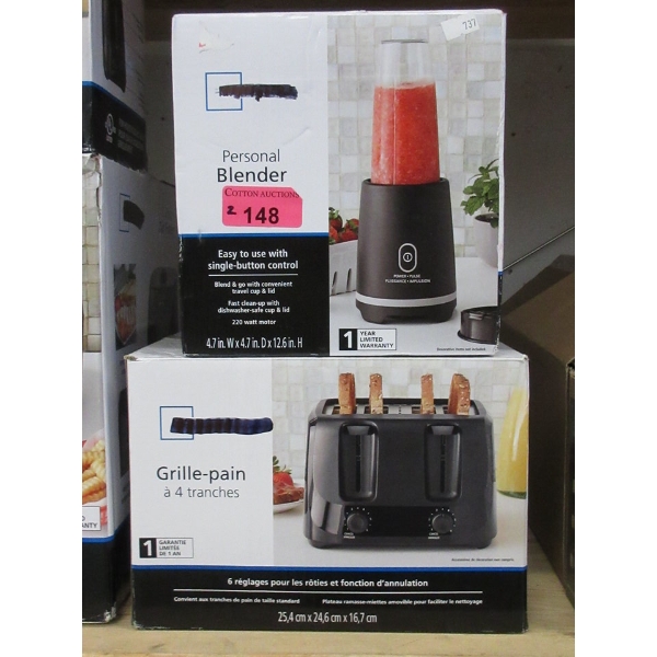 Mainstays 4-Slice Toaster & Personal Blender