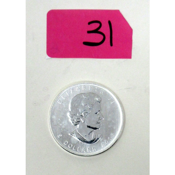 1 Oz .9999 Silver 2013 Maple Leaf Coin 