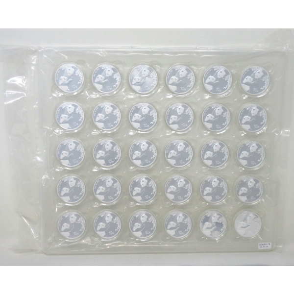 Mint Sealed 30 x 30 Gram .999 Silver Panda Coins