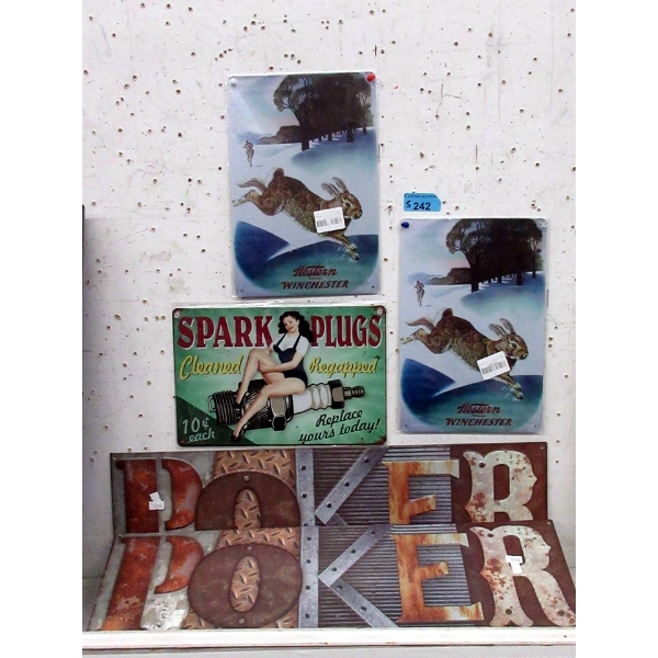 5 New Metal Wall Signs